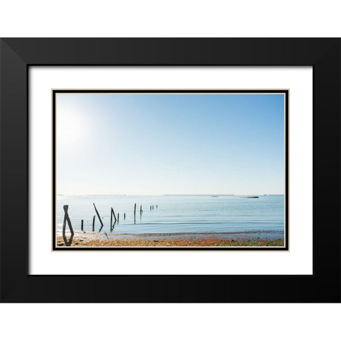 Far Away View Black Modern Wood Framed Art Print with Double Matting by Orlando