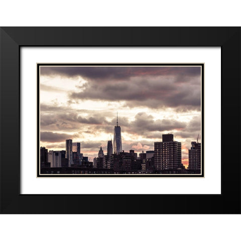 Mecca 3 Black Modern Wood Framed Art Print with Double Matting by Orlando