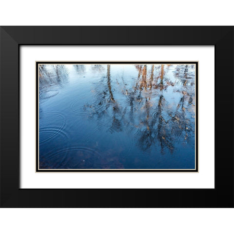 Reflect On Me Black Modern Wood Framed Art Print with Double Matting by Orlando