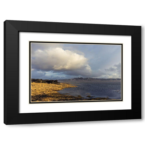 Drifter Black Modern Wood Framed Art Print with Double Matting by Orlando