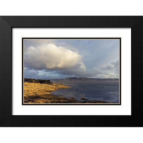 Drifter Black Modern Wood Framed Art Print with Double Matting by Orlando