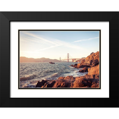 Bay Area Black Modern Wood Framed Art Print with Double Matting by Orlando