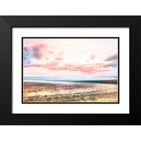 Morning Tide Black Modern Wood Framed Art Print with Double Matting by Orlando