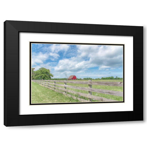 Illustrious Stretch Black Modern Wood Framed Art Print with Double Matting by DeLuca, Pat