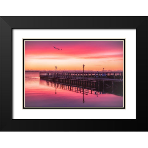 Obsequious Traditions Black Modern Wood Framed Art Print with Double Matting by DeLuca, Pat