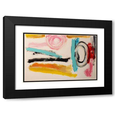 Disection Black Modern Wood Framed Art Print with Double Matting by Spina, Phyllis