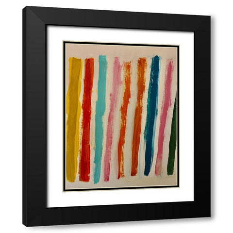 Within the Lines 1 Black Modern Wood Framed Art Print with Double Matting by Spina, Phyllis