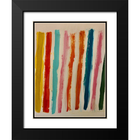 Within the Lines 1 Black Modern Wood Framed Art Print with Double Matting by Spina, Phyllis