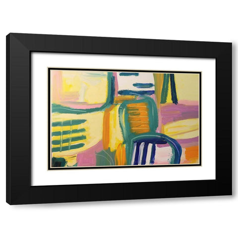 In the Tropics Black Modern Wood Framed Art Print with Double Matting by Spina, Phyllis