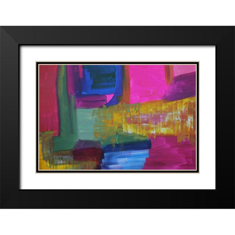 Angled Stairs Black Modern Wood Framed Art Print with Double Matting by Spina, Phyllis