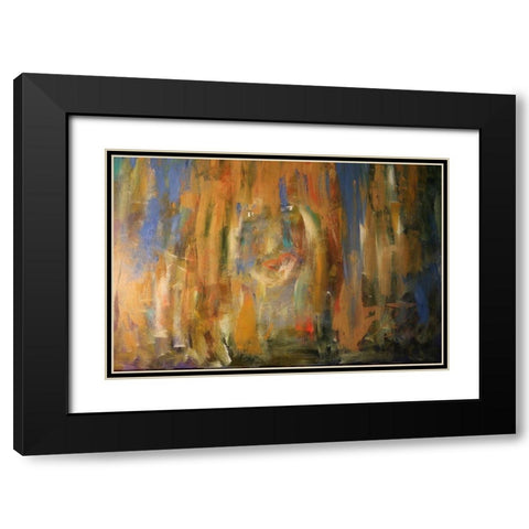 Rising Frustrations Black Modern Wood Framed Art Print with Double Matting by Spina, Phyllis