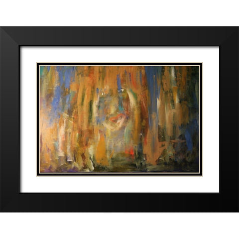 Rising Frustrations Black Modern Wood Framed Art Print with Double Matting by Spina, Phyllis