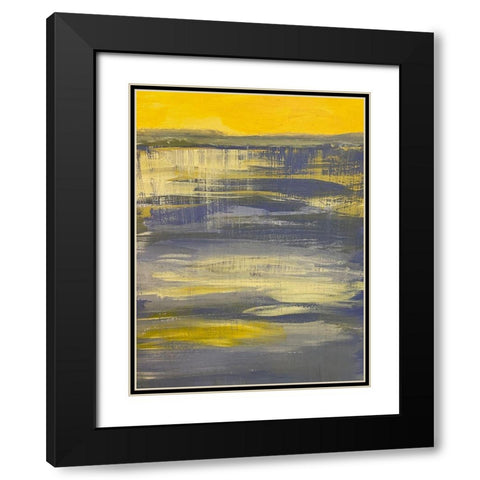 Bright Horizon 1 Black Modern Wood Framed Art Print with Double Matting by Spina, Phyllis