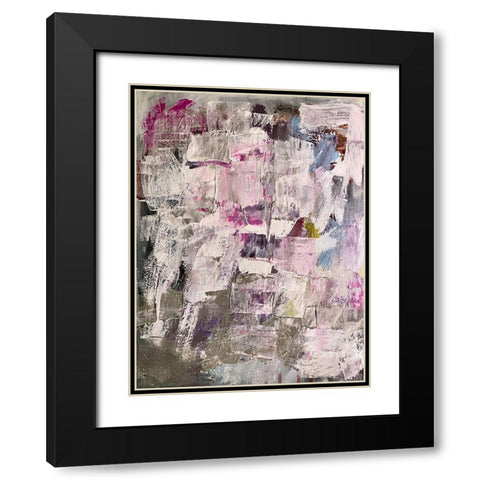 Blushing Pink Black Modern Wood Framed Art Print with Double Matting by Spina, Phyllis