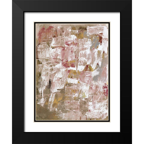 Blushing Pink 2 Black Modern Wood Framed Art Print with Double Matting by Spina, Phyllis