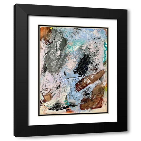 Masked Construction Black Modern Wood Framed Art Print with Double Matting by Spina, Phyllis