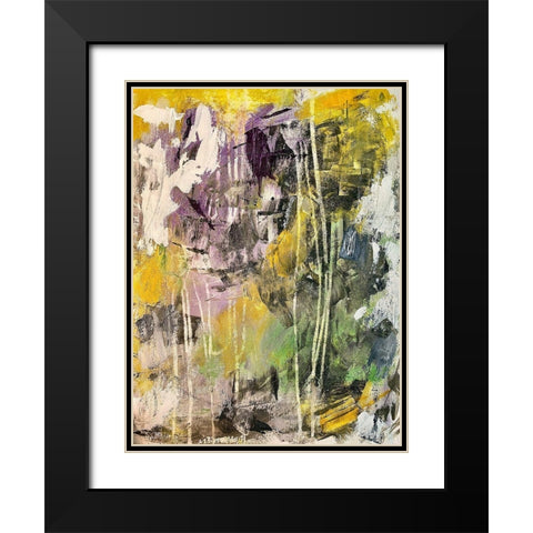 Fused Projection Black Modern Wood Framed Art Print with Double Matting by Spina, Phyllis
