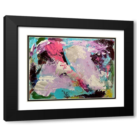 Architectonic Energy Black Modern Wood Framed Art Print with Double Matting by Spina, Phyllis