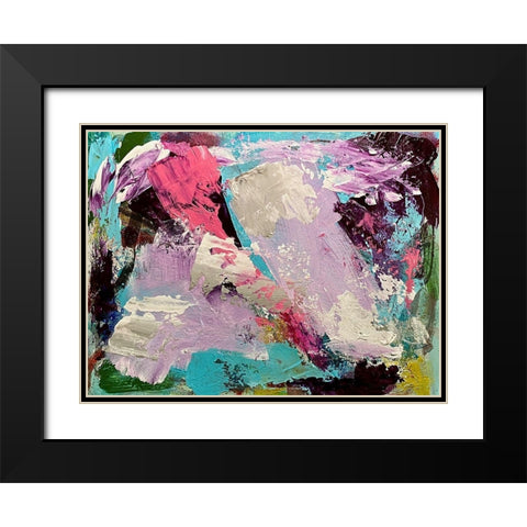 Architectonic Energy Black Modern Wood Framed Art Print with Double Matting by Spina, Phyllis