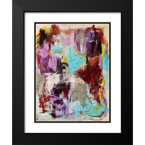 Peaceful Retrospect Black Modern Wood Framed Art Print with Double Matting by Spina, Phyllis