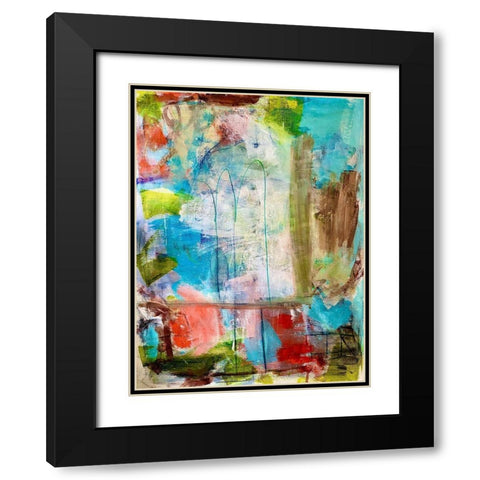 Speculative Structure Black Modern Wood Framed Art Print with Double Matting by Spina, Phyllis