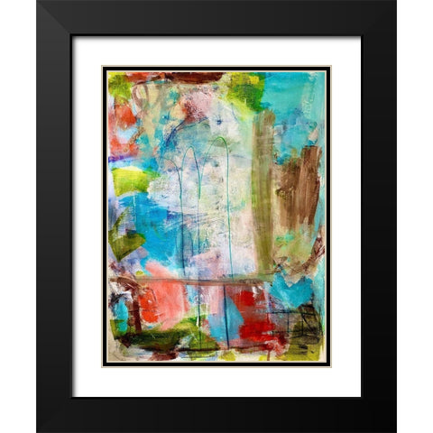 Speculative Structure Black Modern Wood Framed Art Print with Double Matting by Spina, Phyllis