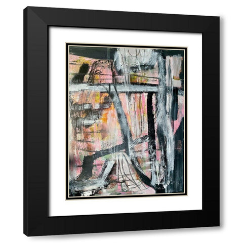 Sinister Deformation Black Modern Wood Framed Art Print with Double Matting by Spina, Phyllis