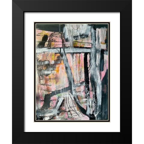 Sinister Deformation Black Modern Wood Framed Art Print with Double Matting by Spina, Phyllis
