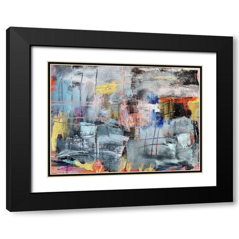 Painted Conversation Black Modern Wood Framed Art Print with Double Matting by Spina, Phyllis