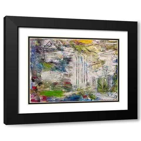 Ephemeral Philosophy Black Modern Wood Framed Art Print with Double Matting by Spina, Phyllis