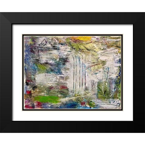 Ephemeral Philosophy Black Modern Wood Framed Art Print with Double Matting by Spina, Phyllis