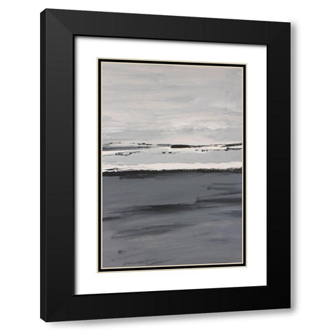 Intuitive View Black Modern Wood Framed Art Print with Double Matting by Spina, Phyllis