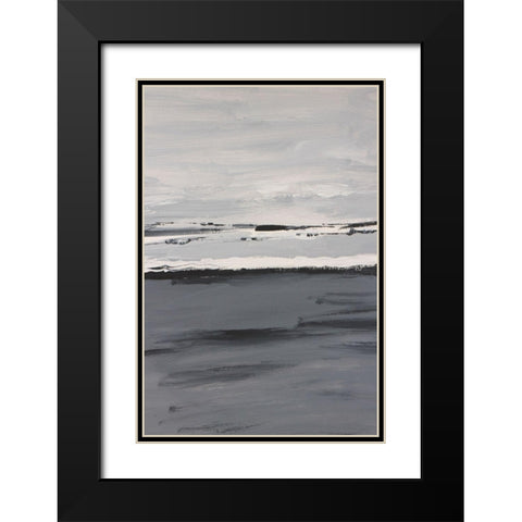 Intuitive View Black Modern Wood Framed Art Print with Double Matting by Spina, Phyllis