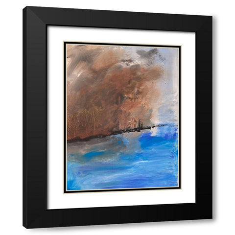 Dry Waters Black Modern Wood Framed Art Print with Double Matting by Spina, Phyllis