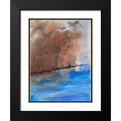 Dry Waters Black Modern Wood Framed Art Print with Double Matting by Spina, Phyllis