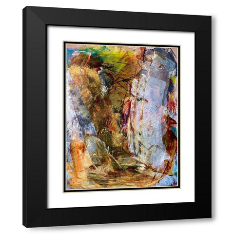 Shaded Walls Black Modern Wood Framed Art Print with Double Matting by Spina, Phyllis