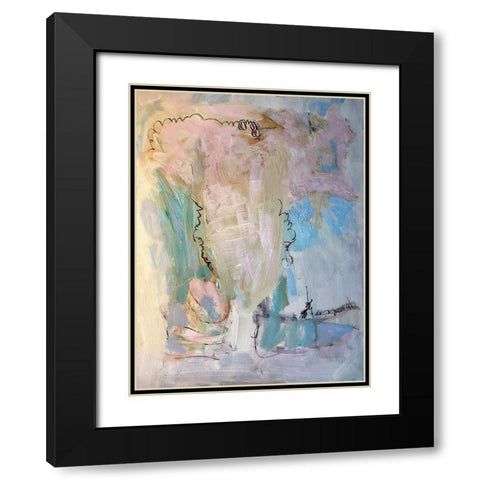 Modern Reflection Black Modern Wood Framed Art Print with Double Matting by Spina, Phyllis