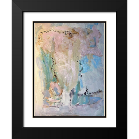 Modern Reflection Black Modern Wood Framed Art Print with Double Matting by Spina, Phyllis