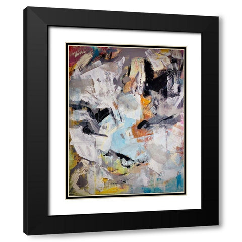 Evolving Expression Black Modern Wood Framed Art Print with Double Matting by Spina, Phyllis