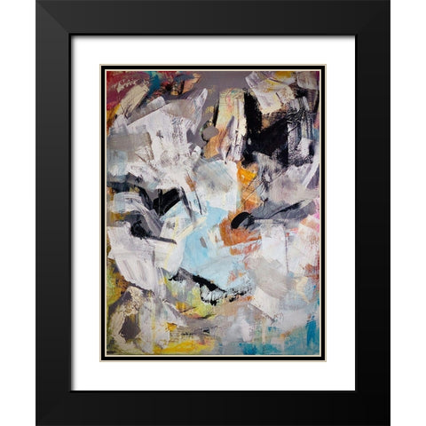 Evolving Expression Black Modern Wood Framed Art Print with Double Matting by Spina, Phyllis