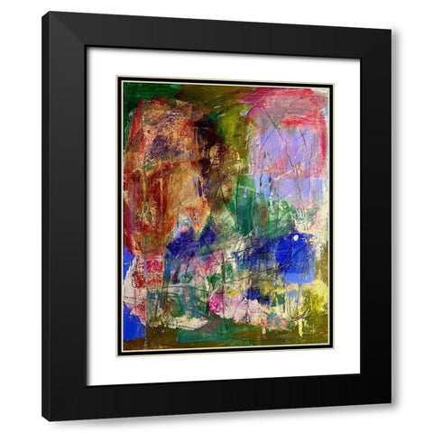 Superior Space Black Modern Wood Framed Art Print with Double Matting by Spina, Phyllis