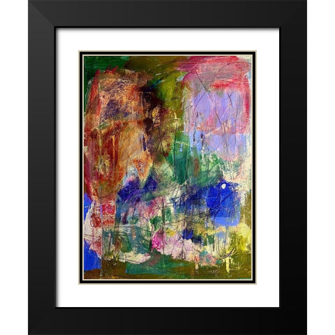 Superior Space Black Modern Wood Framed Art Print with Double Matting by Spina, Phyllis