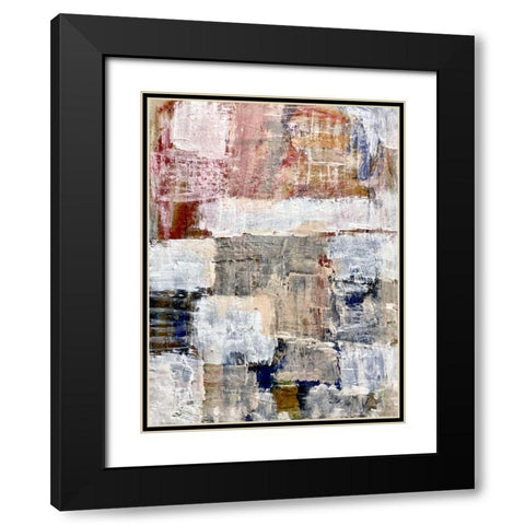 Evolving Colors Black Modern Wood Framed Art Print with Double Matting by Spina, Phyllis