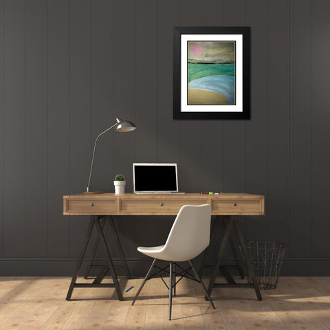 Upon The Night Black Modern Wood Framed Art Print with Double Matting by Spina, Phyllis