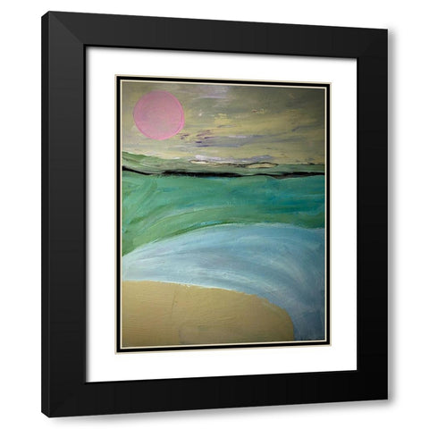 Upon The Night Black Modern Wood Framed Art Print with Double Matting by Spina, Phyllis