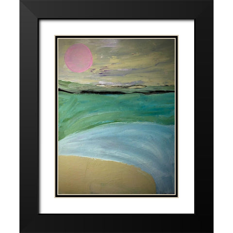 Upon The Night Black Modern Wood Framed Art Print with Double Matting by Spina, Phyllis