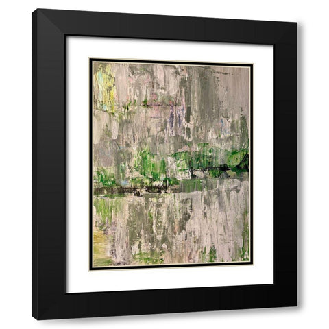 Green Forest Black Modern Wood Framed Art Print with Double Matting by Spina, Phyllis