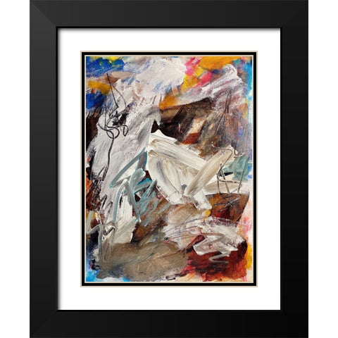 Desert Storm Black Modern Wood Framed Art Print with Double Matting by Spina, Phyllis