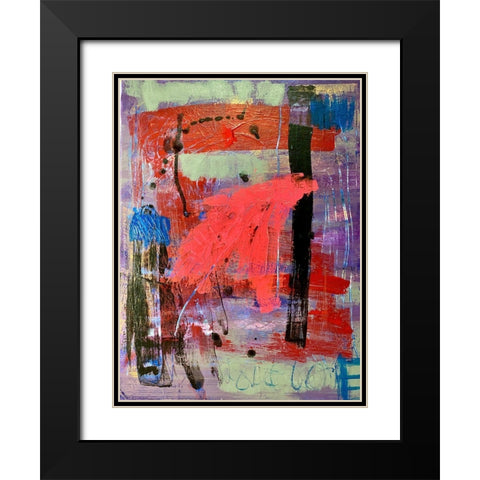 Love Language Black Modern Wood Framed Art Print with Double Matting by Spina, Phyllis