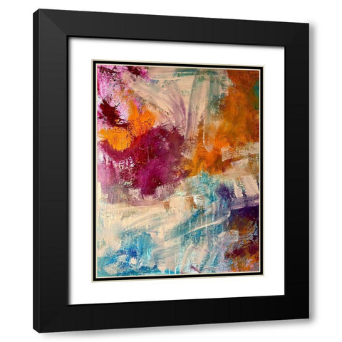 Noise Black Modern Wood Framed Art Print with Double Matting by Spina, Phyllis